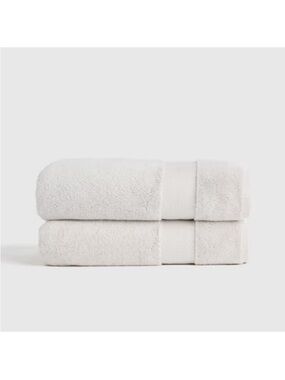QUINCE Set Of 2 Turkish Classic Hand Towels Silver 7257